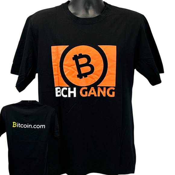 Bitcoin BCH Gang T Shirt Mens M Medium Black Cryptocurrency Cash BTC Official - Picture 1 of 9